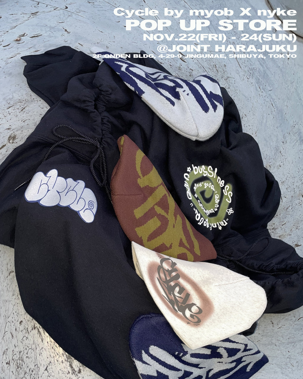 Cycle by myob × nyke POP UP STORE at JOINT Harajuku