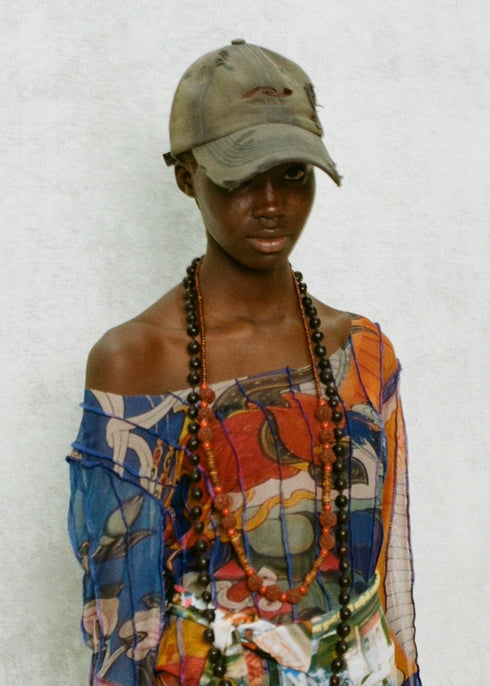 【RESTOCK】WASHED EMBROIDERY LOGO CAP -WASHED GREEN-