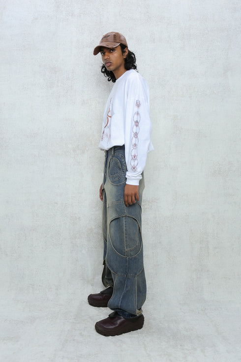 【RESTOCK】WASHED EMBROIDERY LOGO CAP -WASHED BROWN-