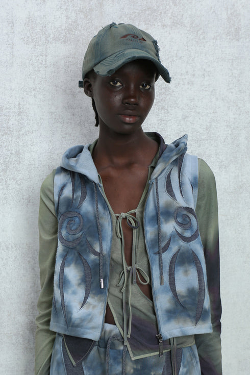 【RESTOCK】WASHED EMBROIDERY LOGO CAP -WASHED GREEN-