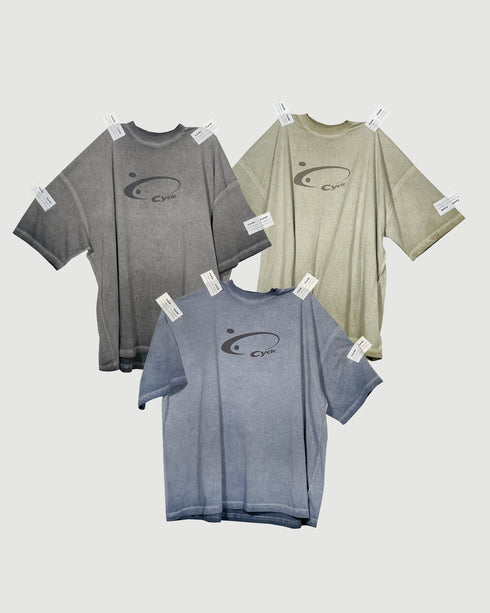 WASHED BIG TEE -YELLOW KHAKI- *Last1