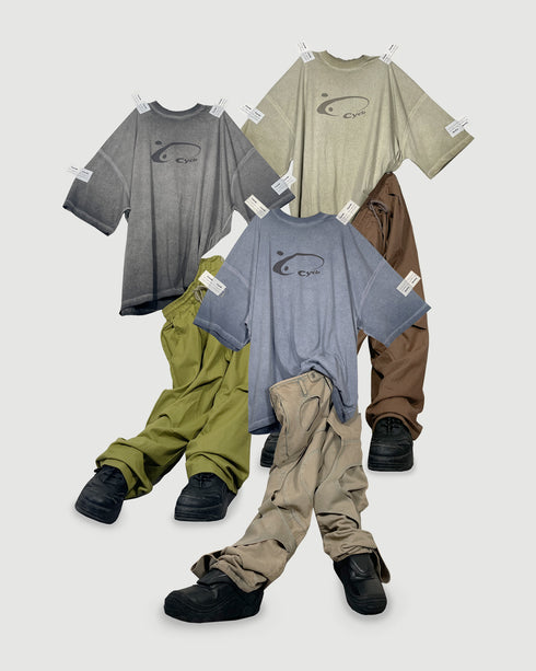 WASHED BIG TEE -YELLOW KHAKI- *Last1