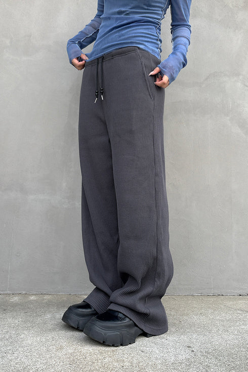 SUMMER WAFFLE CHILL-OUT PANTS -CHARCOAL-