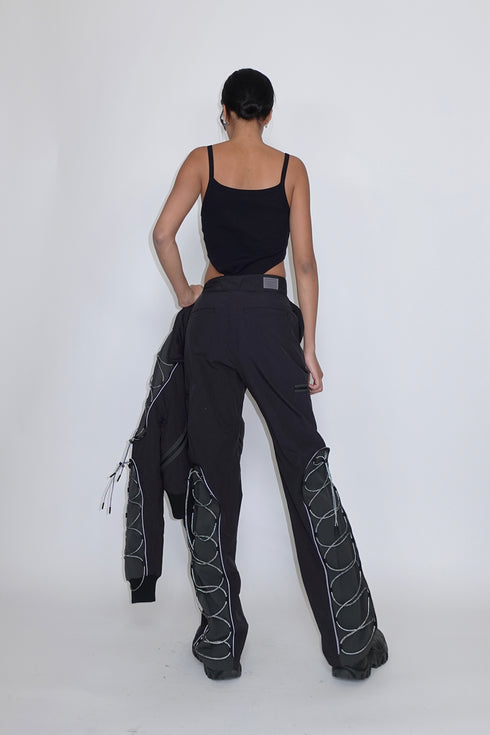 CODE MAZE ECO FABRIC PANTS -BLACK (BAMBOO CHARCOAL)-