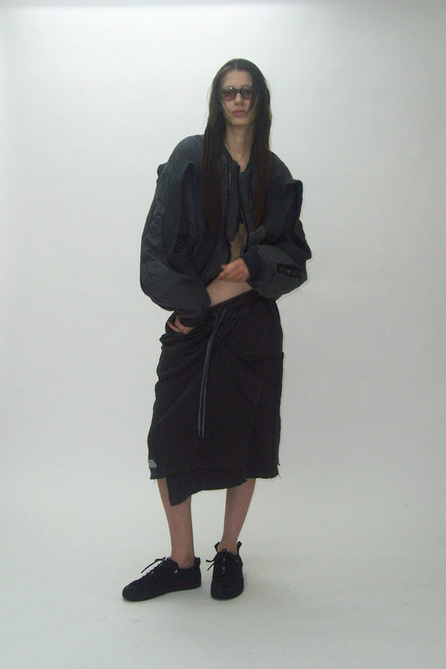 【PRE-ORDER】CIRCLE RIB WASHED MA-1 -WARM CHARCOAL-