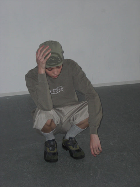 nyke × Cycle SPIRAL TAG BEANIE -KHAKI-