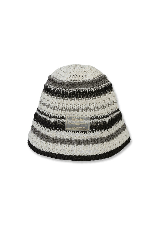 SUMMER MULTI BORDER HAT -IVORY MIX-
