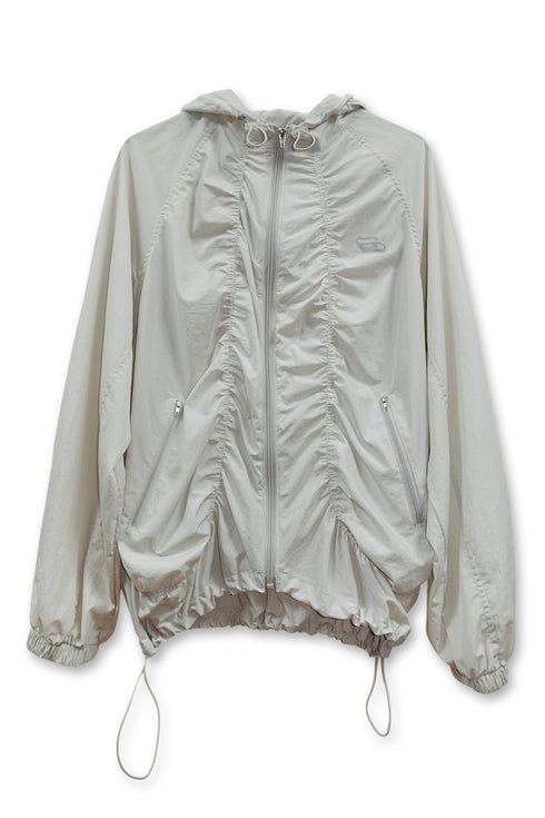 【PRE-ORDER】NYLON GATHERED WINDBREAKER -IVORY-