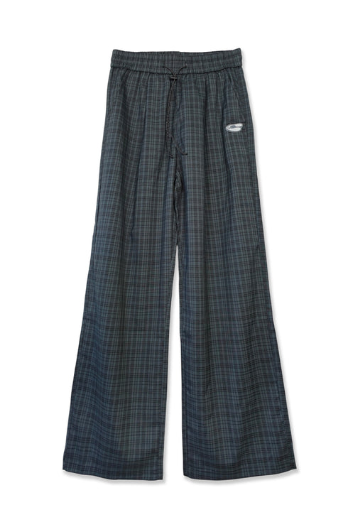 Mayte × Cycle ECHO STAR CHECK PANTS -DARK GREEN-