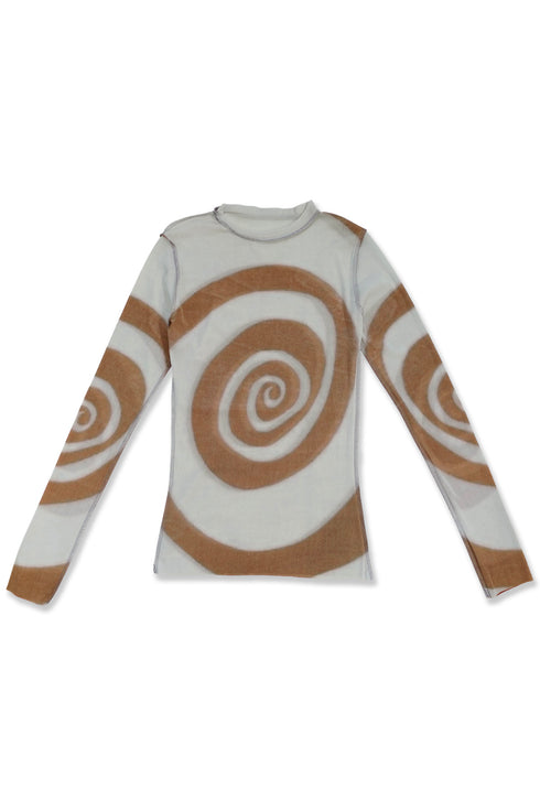 SECOND SKIN TOPS "Spiral Gecko" -RED-