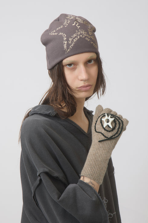 FEUERGOD × Cycle STAR BEANIE -BROWN- *Last1