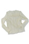 PLEATED MESH EXPOSED SEAMS TOPS -CREAM- *Last1