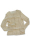 PLEATED MESH EXPOSED SEAMS TOPS -BEIGE- *Last1