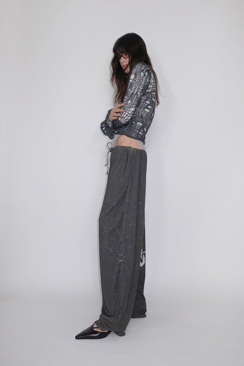 Merbeau × Cycle HANDMADE SPIRAL MIRRORED TOP -SLATE CHARCOAL- *Last1