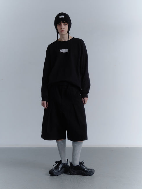 DRAW CODE FLIGHT KNIT CAP -BLACK-