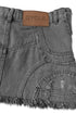 FRAYED CIRCLE CUT-OUT MINI SKIRT -BLACK- *Last1