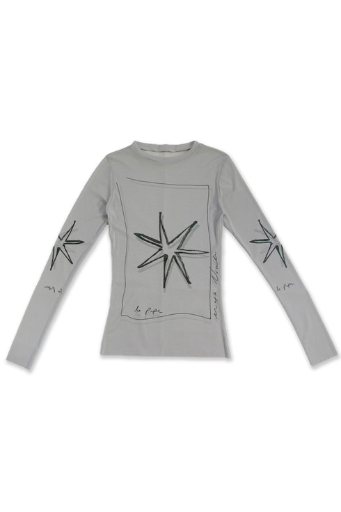 Mayte × Cycle ECHO STAR SECOND SKIN TOPS -GRAY-