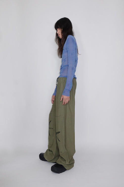 Mayte × Cycle ECHO STAR PANTS -KHAKI- *Last1