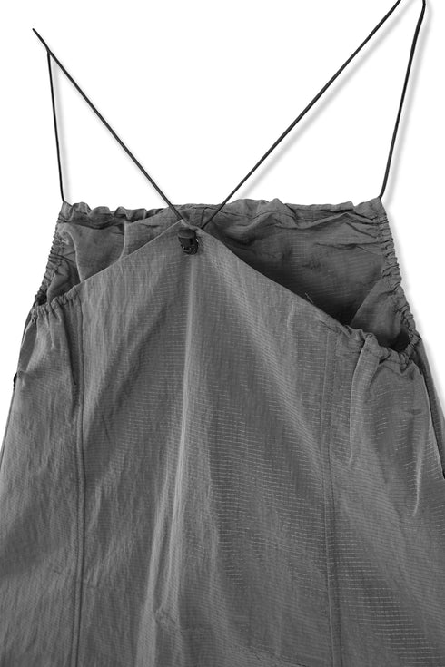 【RESTOCK】TECH REFLECTER LOGO MINI DRESS -CHARCOAL-