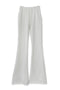 PIN TUCK CUT-OFF FLARE PANTS -WHITE- *Last1