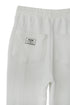 PIN TUCK CUT-OFF FLARE PANTS -WHITE- *Last1
