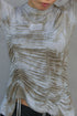 RUCHED ECLIPSE DYE TOP -GRAY MIX-