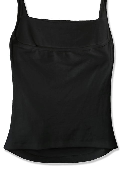 【RESTOCK】GATHER HOOD TANK TOP -BLACK-
