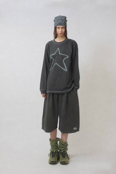 FEUERGOD × Cycle STAR LONG SLEEVE TEE -CHARCOAL-