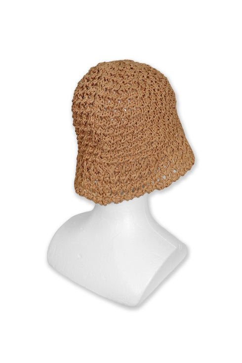 SUMMER STRAW HAT -SAND ORANGE-