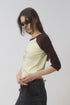 FEUERGOD × Cycle STAR RAGLAN TEE -LIGHT YELLOW × BROWN-