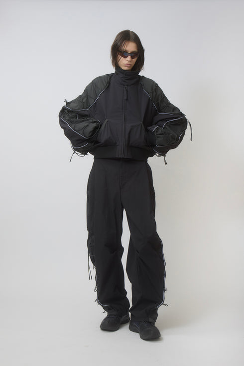 METAMORPHOSIS TROUSERS -BLACK-