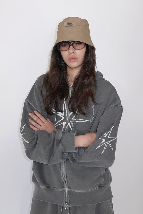 VEGAN LEATHER BUCKET HAT -BEIGE- *Last1