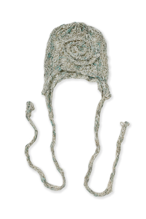 Merbeau × Cycle HANDMADE SPIRAL SUMMER BONNET -SAND×GREEN-