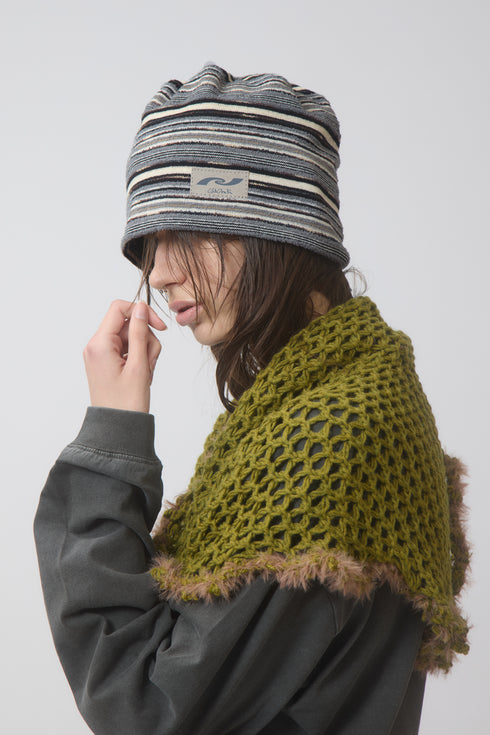 【PRE-ORDER】MULTI BORDER KNIT BEANIE