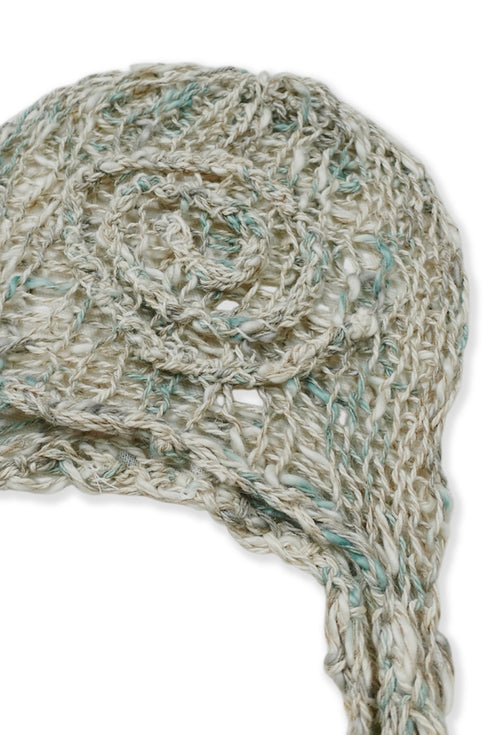 Merbeau × Cycle HANDMADE SPIRAL SUMMER BONNET -SAND×GREEN-