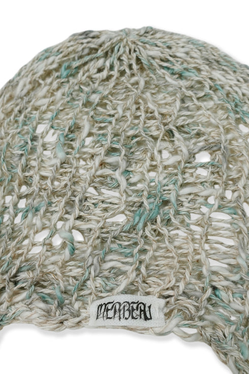 Merbeau × Cycle HANDMADE SPIRAL SUMMER BONNET -SAND×GREEN-