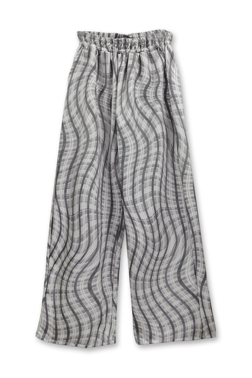 【PRE-ORDER】WAVY CHECK TROUSERS -GRAY MIX-