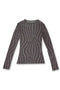 【PRE-ORDER】WAVY CHECK SECOND SKIN TOPS -BROWN MIX-