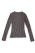 【PRE-ORDER】WAVY CHECK SECOND SKIN TOPS -BROWN MIX-