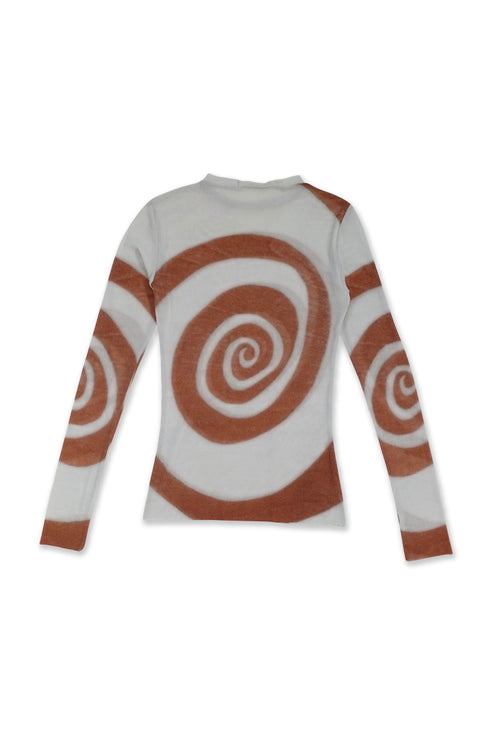 SECOND SKIN TOPS "Spiral Gecko" -RED-