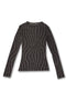 SPELL WAVE PLAID SECOND SKIN TOPS -DARK BROWN MIX-