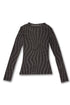 SPELL WAVE PLAID SECOND SKIN TOPS -DARK BROWN MIX-