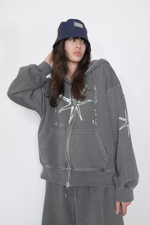 VEGAN LEATHER BUCKET HAT -NAVY- *Last1