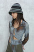 SUMMER MULTI BORDER HAT -BLACK MIX-