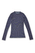 【PRE-ORDER】WAVY CHECK SECOND SKIN TOPS -GREEN MIX-