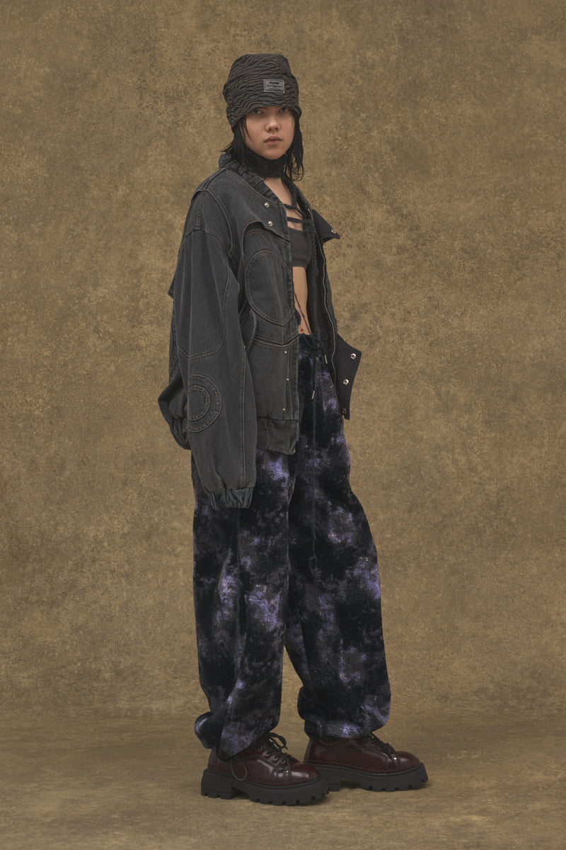 Tiedye boa pants purple mix Cycle by myob