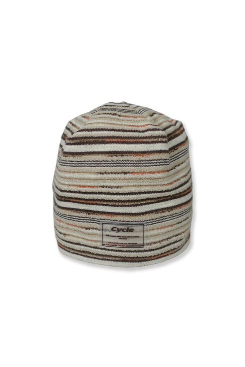 【RESTOCK】SUMMER KNIT BORDER BEANIE -BROWN MIX-