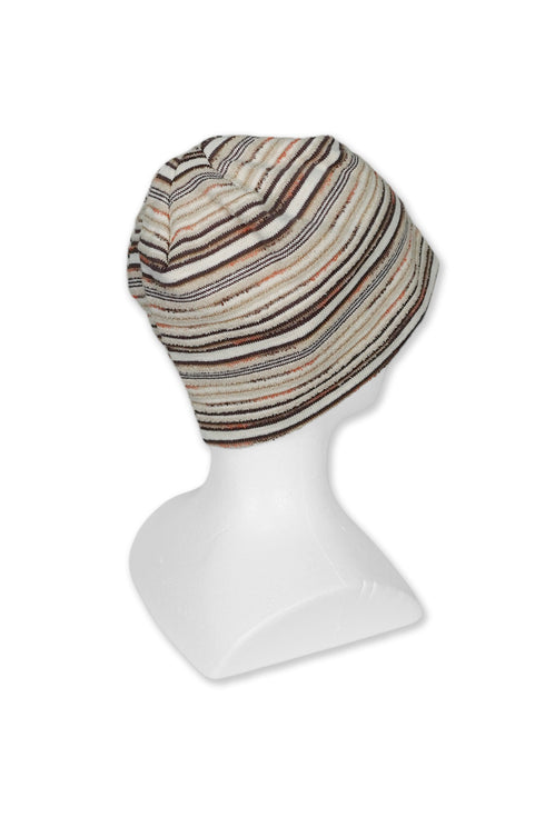 【RESTOCK】SUMMER KNIT BORDER BEANIE -BROWN MIX-