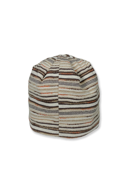 【RESTOCK】SUMMER KNIT BORDER BEANIE -BROWN MIX-