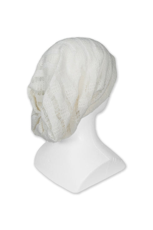 【RESTOCK】SHEER KNITTED BEANIE -IVORY-